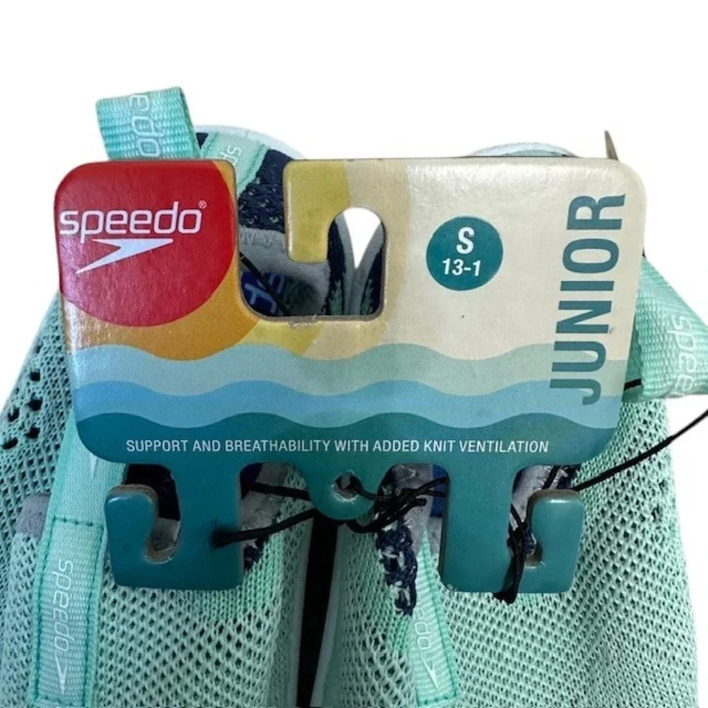 Unisex‎ Kids Speedo Surfwalker Water Shoes Jr Aqua Knit Ventilation Sz Sm 13-1